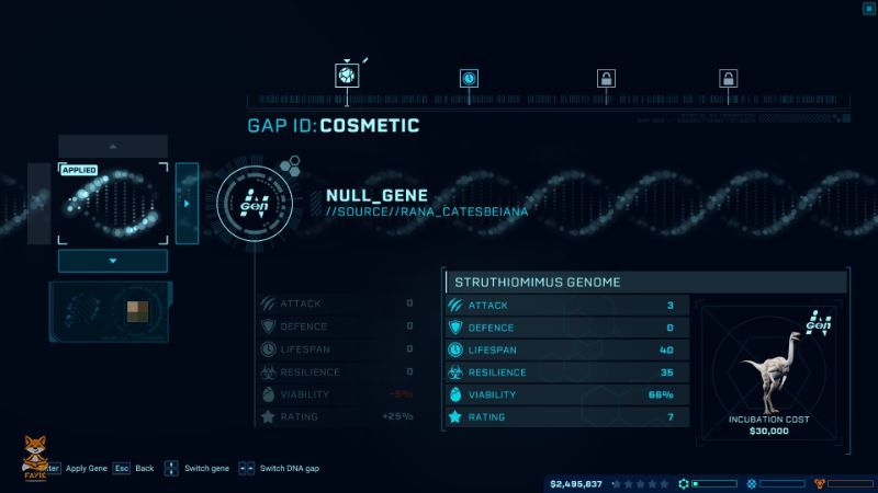 Jurassic World Gene Modification