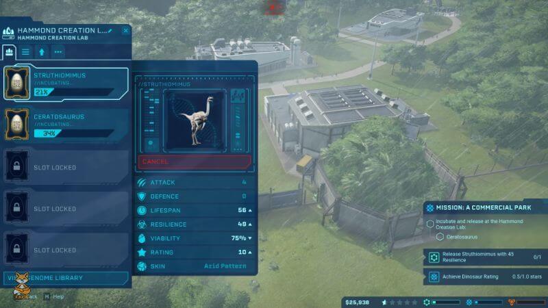 Jurassic World Incubating Screen