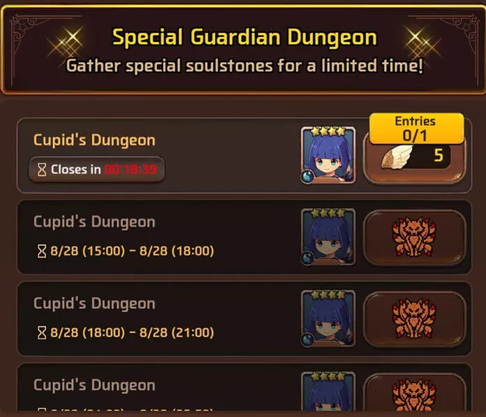 Cupid Event Shard Dungeon