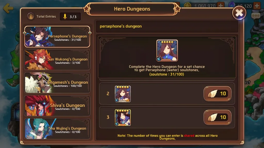 Water Perse Daily Hero Dungeons