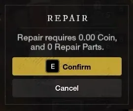 New World Repair Confirmation