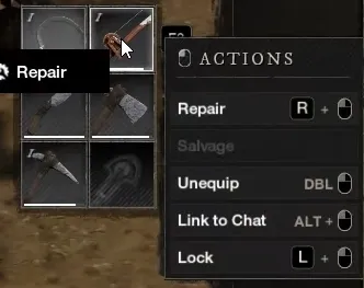 New World Repair UI