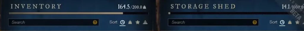 New World Storage Shed UI