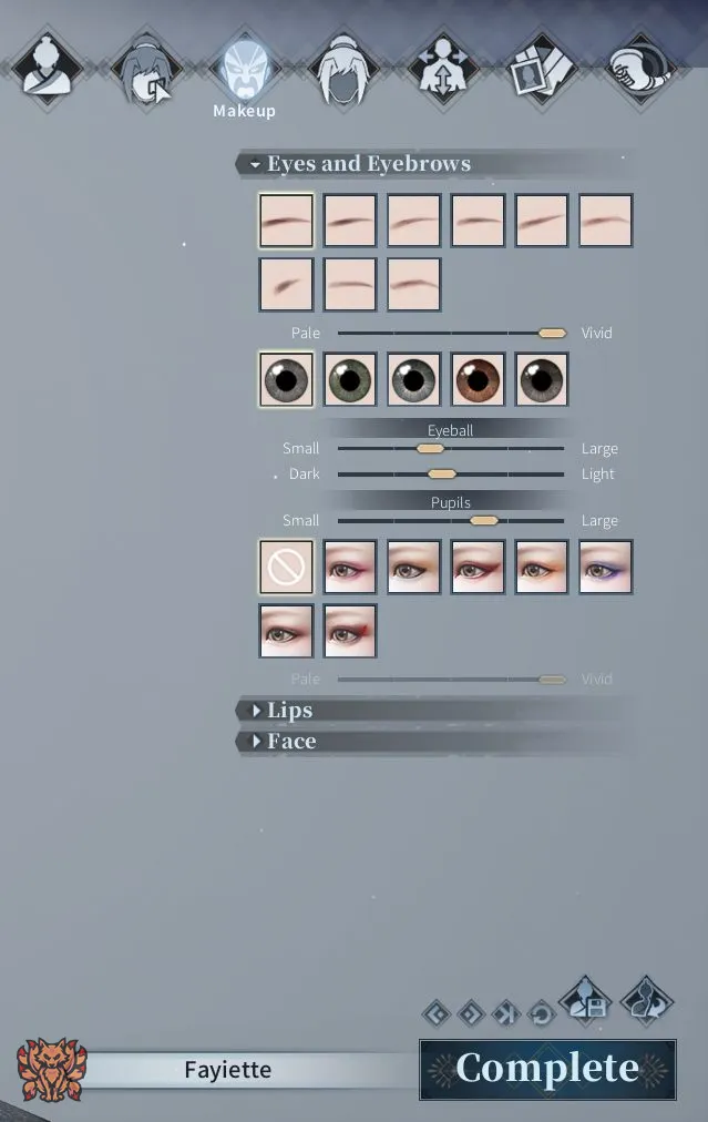 SOLO Char Customization Makeup