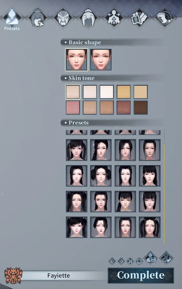 SOLO Char Customization Presets